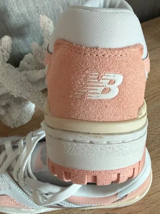 New Balance 550 White Pink Women’s Sneakers Size 9 Retro Leather Shoes New - Picture 10 of 12